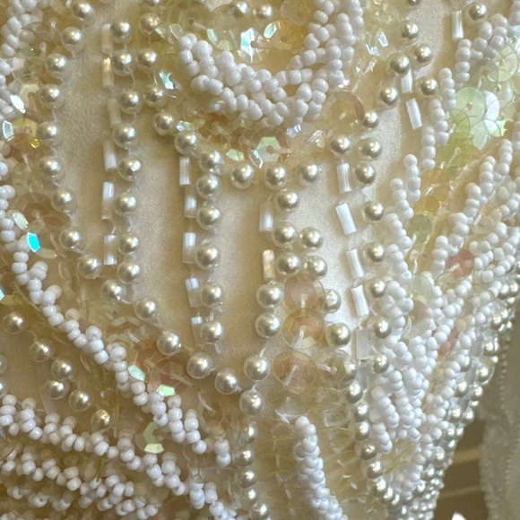 Vintage Carlos Giavanni Italy Pearl beaded dress - Picture 4 of 9